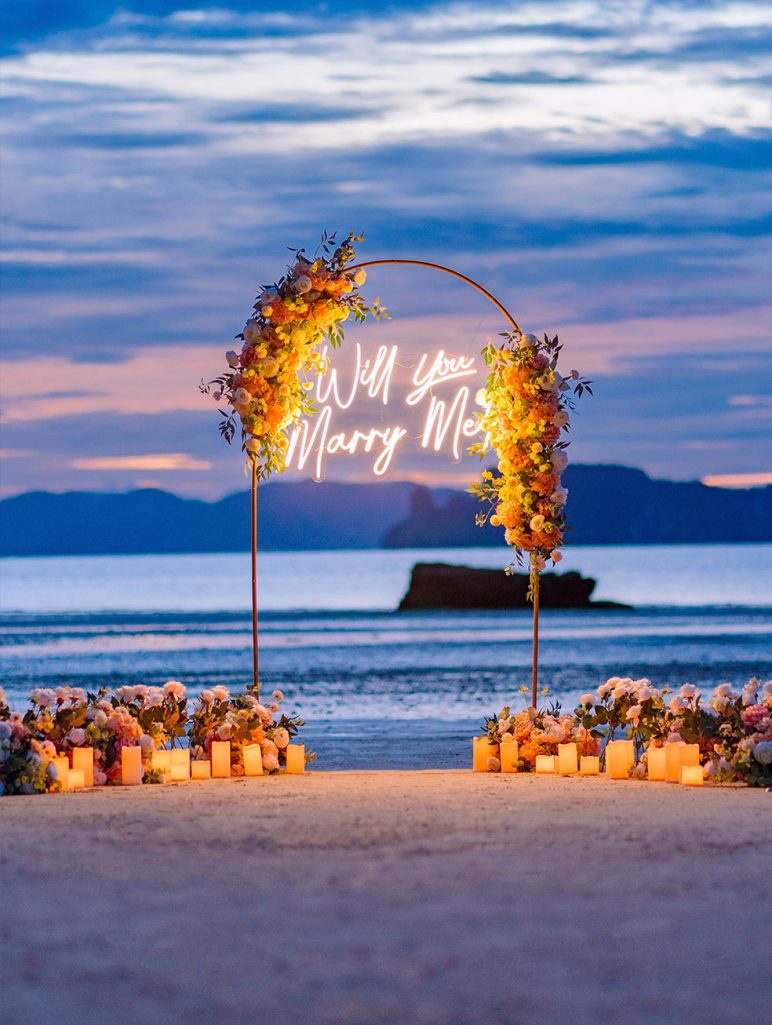 Krabi Wedding Planner, Krabi planner, Krabi surprise proposal, Krabi surprise proposal decoration, Krabi decoration, Krabi Thailand, Krabi surprise proposal photography