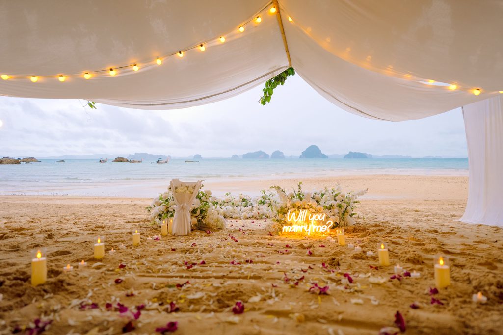 Krabi surprise proposal decoration planner, marriage proposal, Surprise proposal, Krabi Wedding Planner, Krabi planner