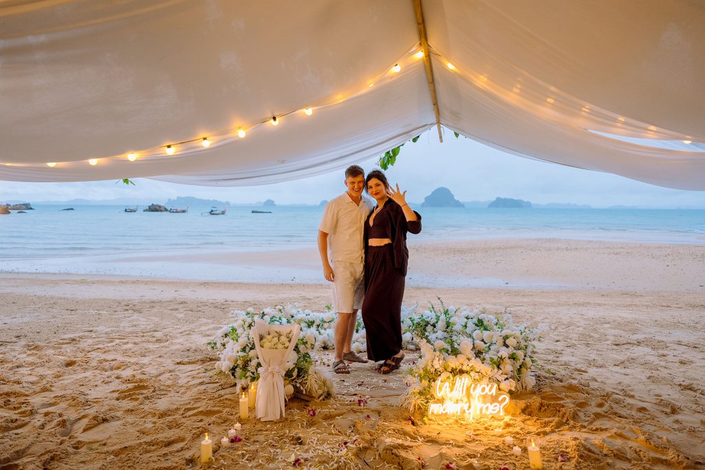 Krabi surprise proposal decoration planner, marriage proposal, Surprise proposal, Krabi Wedding Planner, Krabi planner