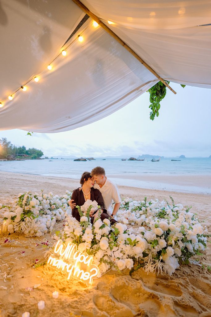 Krabi surprise proposal decoration planner, marriage proposal, Surprise proposal, Krabi Wedding Planner, Krabi planner