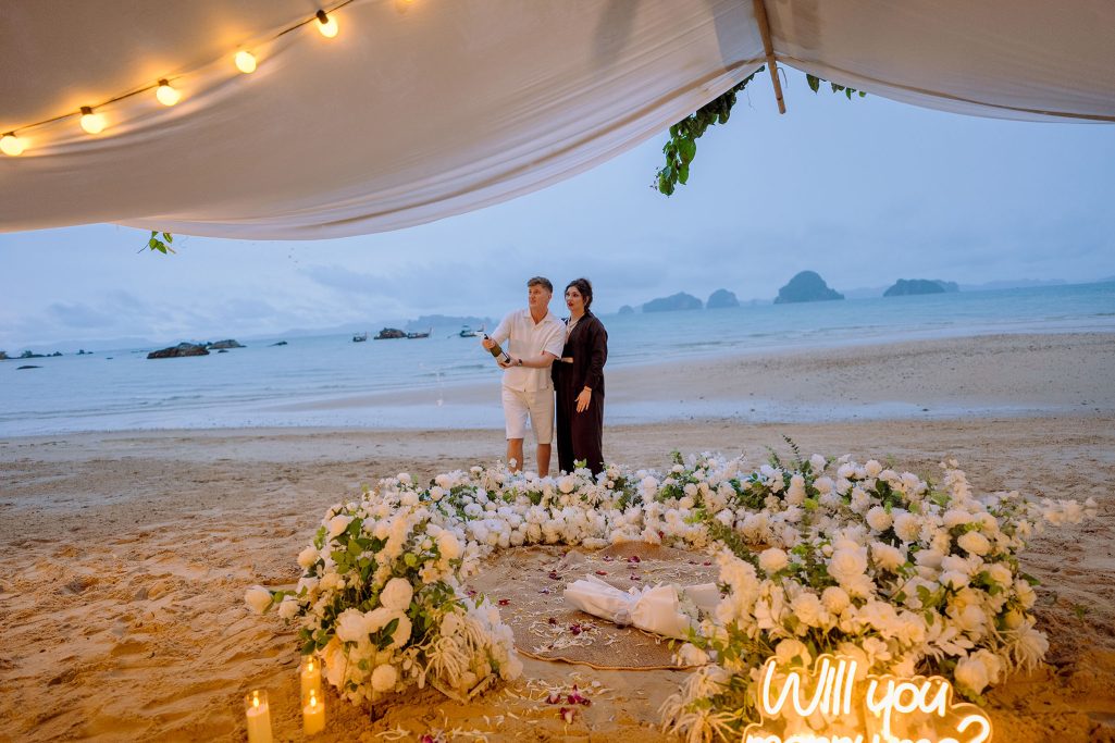 Krabi surprise proposal decoration planner, marriage proposal, Surprise proposal, Krabi Wedding Planner, Krabi planner