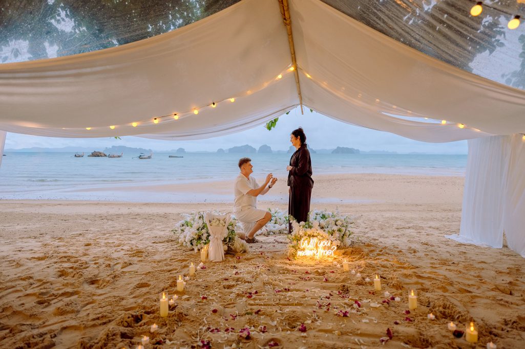 Krabi surprise proposal decoration planner, marriage proposal, Surprise proposal, Krabi Wedding Planner, Krabi planner