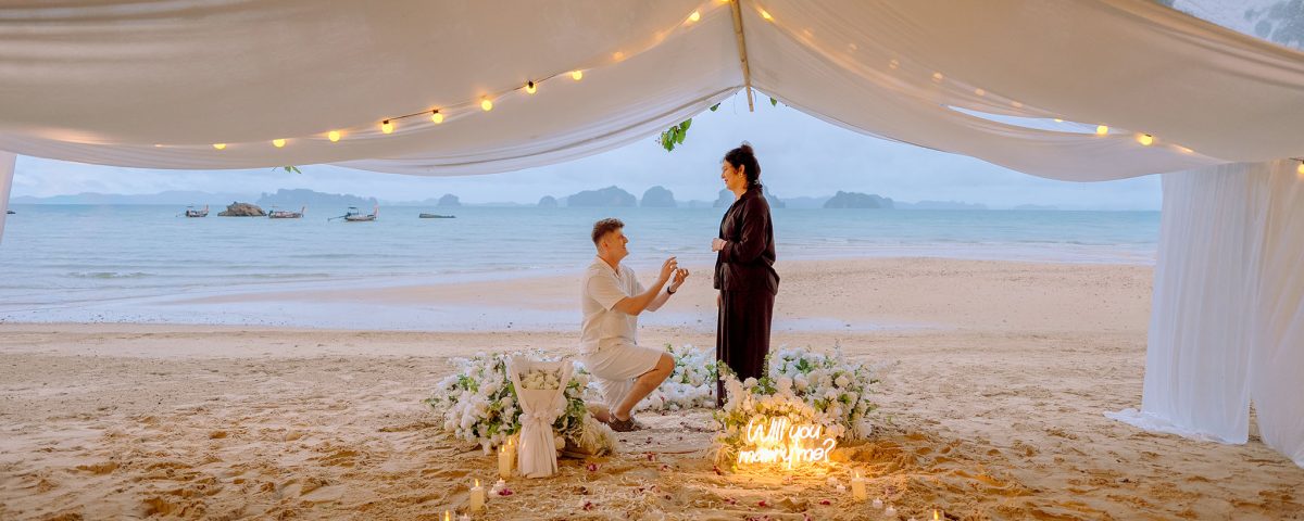 Krabi surprise proposal decoration planner, marriage proposal, Surprise proposal, Krabi Wedding Planner, Krabi planner