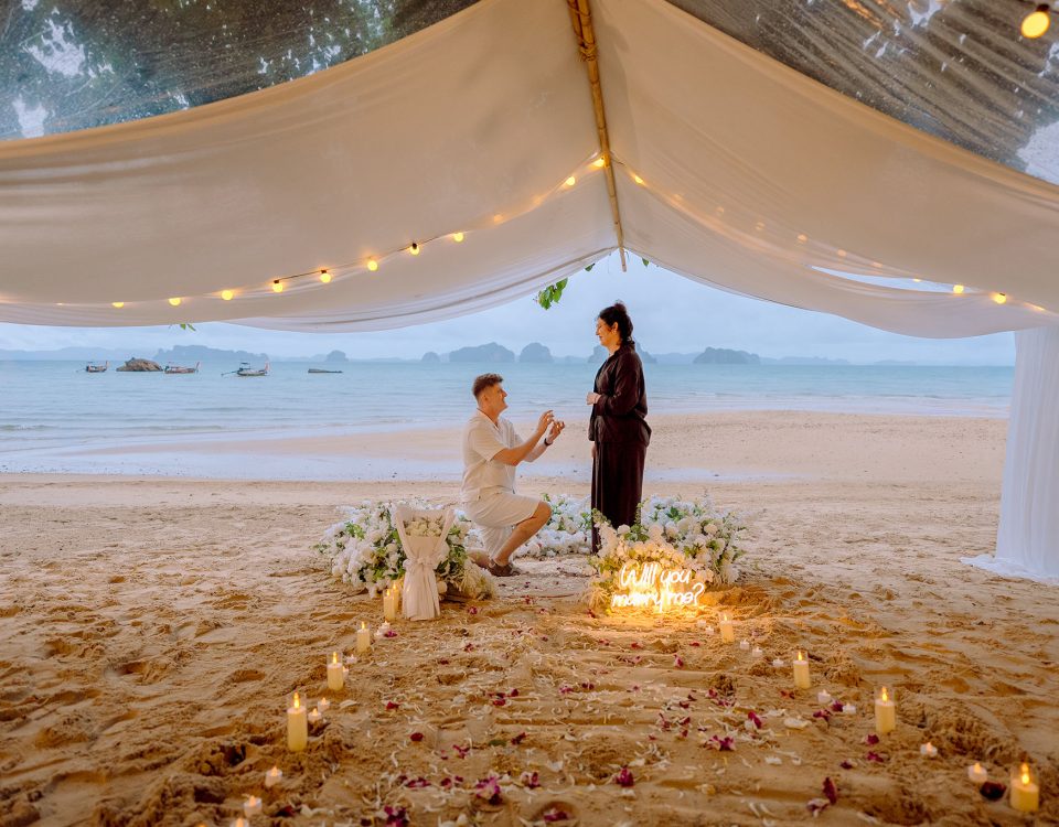 Krabi surprise proposal decoration planner, marriage proposal, Surprise proposal, Krabi Wedding Planner, Krabi planner
