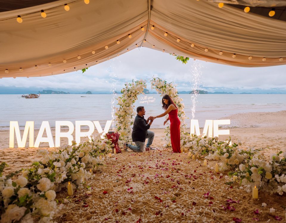 Krabi surprise proposal decoration planner, marriage proposal, Surprise proposal, Krabi Wedding Planner, Krabi planner