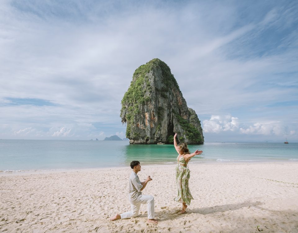 Krabi photography, Krabi photographer, Surprise proposal, Railay beach, Railay photographer, Railay photo shoot, Photo shoot at Railay, Surprise marriage proposal, Phra Nang Beach Railay